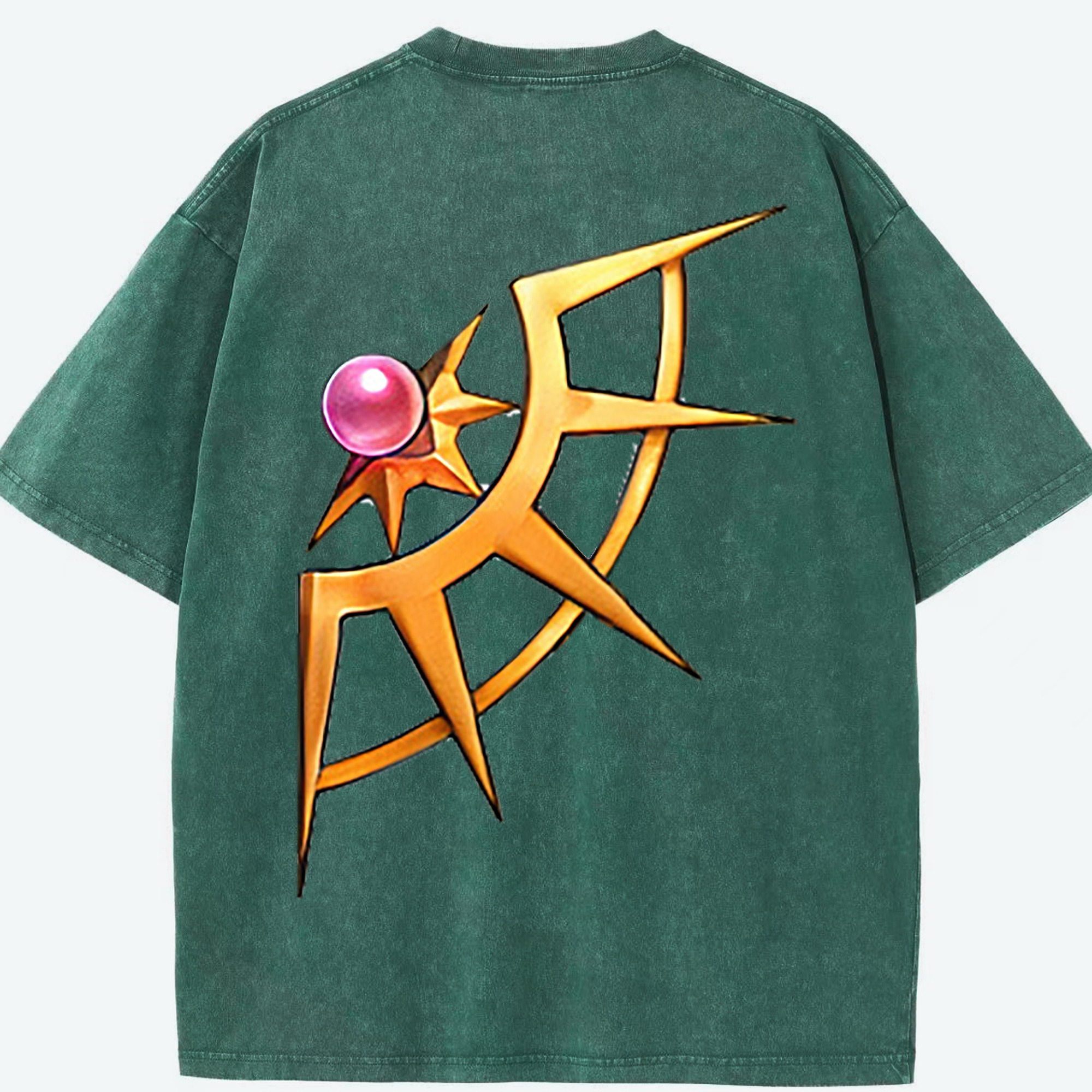 （画像用） 遊☆戯☆王 Yu-Gi-Oh! 綿100% ヴィンテージ風 半袖Tシャツ（背面プリント）
